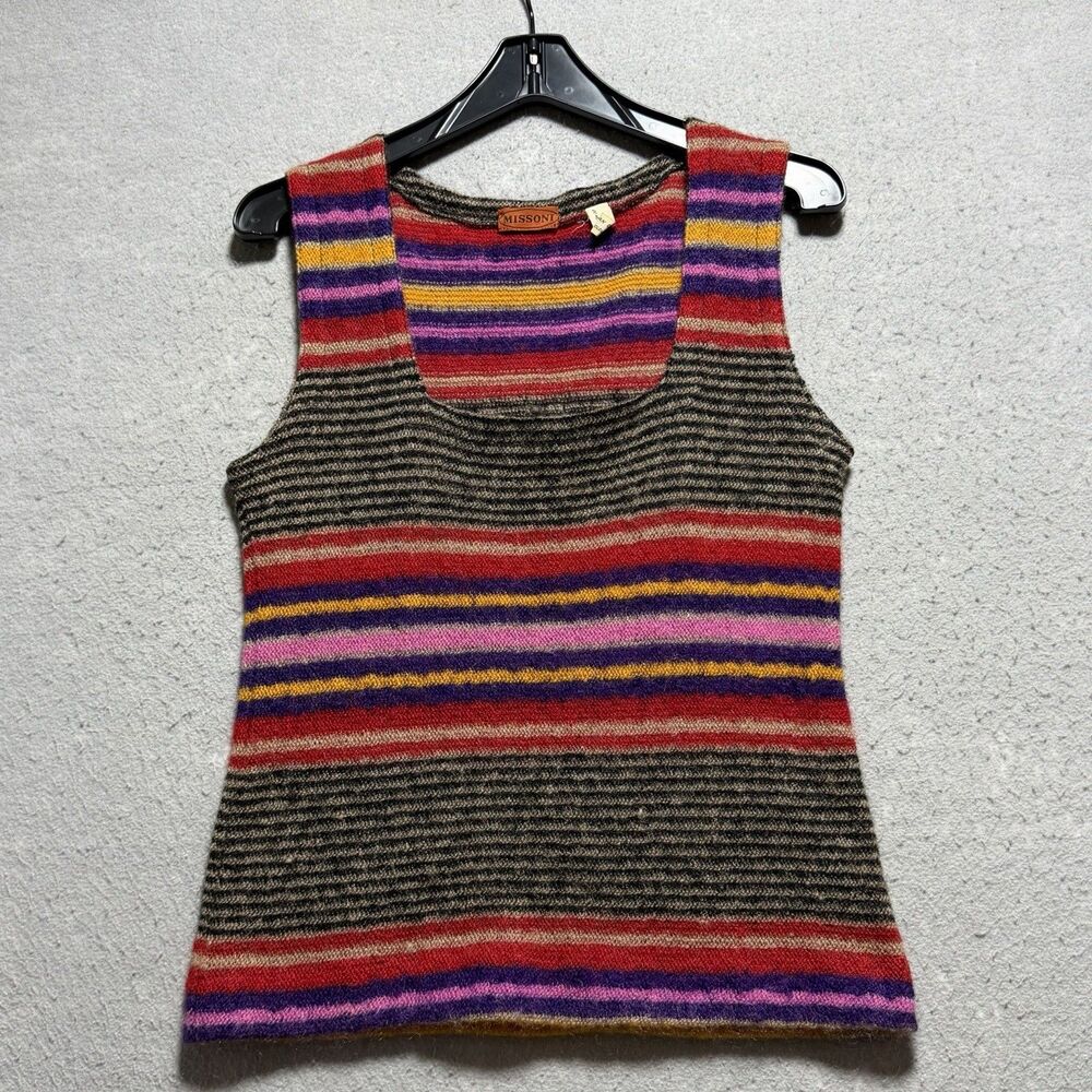 Missoni Tank Top Women’s Size Small Multicolor Knit Quiet Luxury Made In Italy